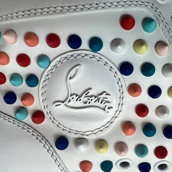 🌷❤️‍🔥FINAL SALE 🔥 NO OFFERS🌷💥Christian Louboutin Lou Spike Sneakers 38.5 - Picture 4 of 10